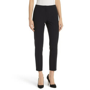 Theory Trousers Womens Size 2 Black Belisa 2 Neo Twill Tailored Fit Classic Chic